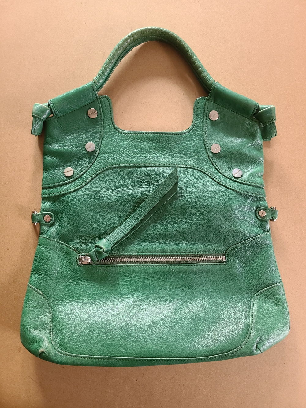 Foley + Corinna Green Leather Shoulder Tote - Picture 3 of 13